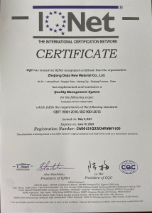 IQNET CERTIFICATE DEJIA