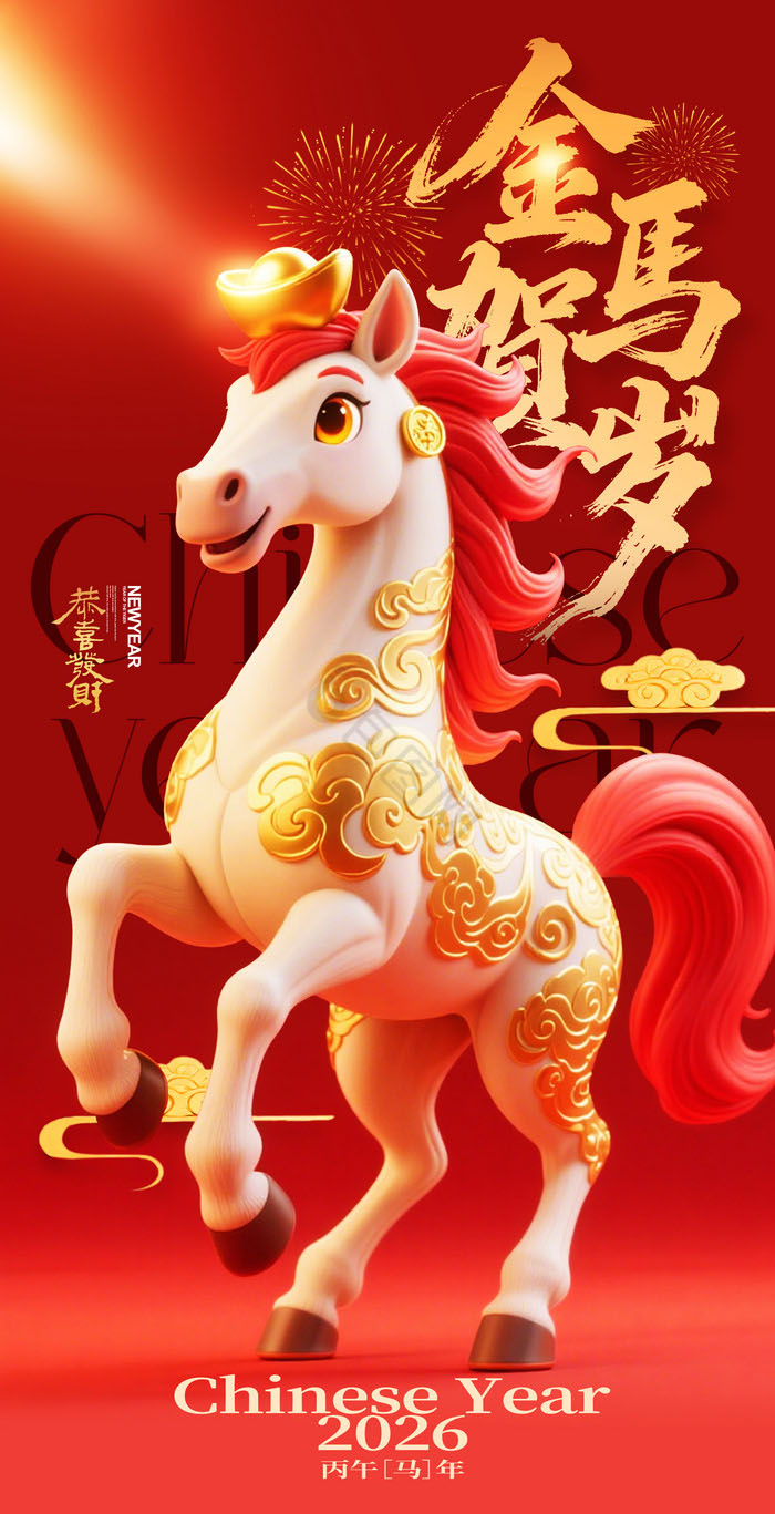 DEJIA HAPPY NEW YEAR 2026 HORSE YEAR
